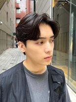 ガーデン 銀座(GARDEN)&nbsp;艶センターパートニュアンスパーマダークアッシュ韓国マッシュ