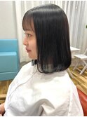 【Liko　池袋東口店】ストレート　ツヤ髪　丸みボブ　シースルー