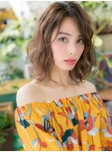 斜めバング小顔くせ毛風セミウェットミディh3志木20代30代40代