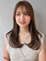 キリ 表参道(kyli)&nbsp;サイドバングウェーブミディアム薄めバング20代30代40代◎