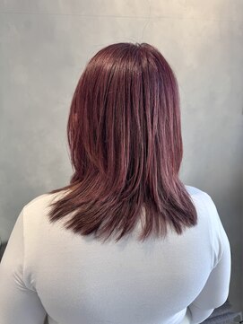 アース 春日部店(HAIR&MAKE EARTH) ミディアムレイヤー＋ピンクベージュ