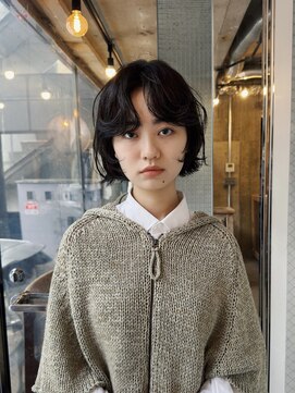 ヒュージ 表参道(huge) ボブ/ニュアンスパーマ/前髪カット/くせ毛ボブ/レイヤーカット