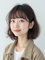 アンドヘアサロン(AND hair salon)&nbsp;ふんわりパーマウェーブ/フェミニン/ボブ/ショコラベージュ＠