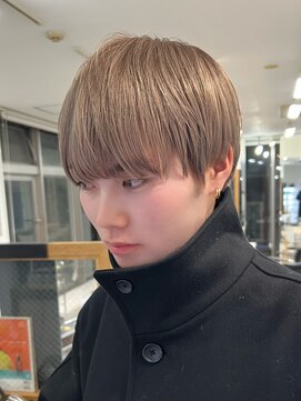 バイフィフス 原宿/表参道(by fifth) ミルクティーベージュダブルカラー韓国風メンズセンターパート