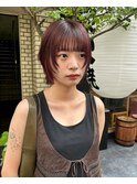 韓国ヘアーハッシュカットレイヤーカットブリーチ無しカラー