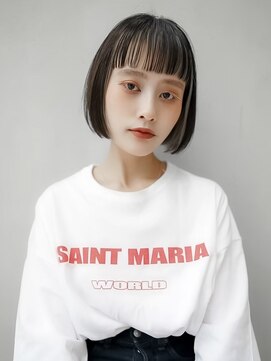 ギークス(GEEKS) 【GEEKS渋谷】オン眉ボブ/アンブレラカラー/初ブリーチ/冬カラー