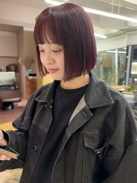 メク(meku) 1年中かわいい暖色ボブ＊関内美容室