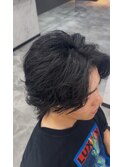 【KAZUKI】フェザーパーマ　ミニボブ