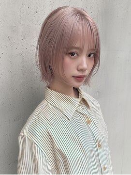 ヴェイン 渋谷(vain) ボブ レイヤー 顔周りレイヤー 小顔カット 透明感カラー