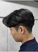 メンズセンターパートニュアンスパーマフェザーパーマ