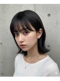 韓国風くびれボブ×地毛風ダークアッシュで叶える究極の透明感UP