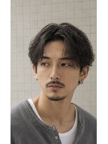 エイド 渋谷(aid) 大人センターパートシャドウパーマ