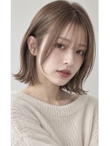レガリタ(Regarita)&nbsp;【Regarita】外ハネ切りっぱなしボブ×ヘーゼルベージュ