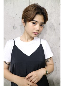 サロンドミルク 原宿(salon de MiLK) 【salon de MiLK原宿】ショートボブ×ミルクティアッシュ