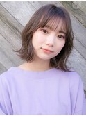 韓国風シースルーバング　外ハネボブ