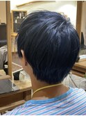 ショート×ネイビーブルー