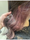 【 tomona 】ピンクパープル インナーカラー