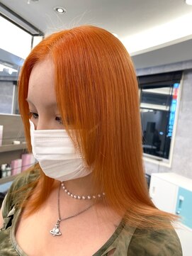 ルーブ トウキョウ(Loob. TOKYO) 【kana】オレンジカラー 池袋/ダブルカラー/韓国風