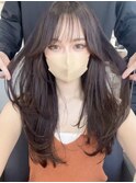 小顔ヘア20代30代韓国ヘアニュアンスカラーアッシュブラック