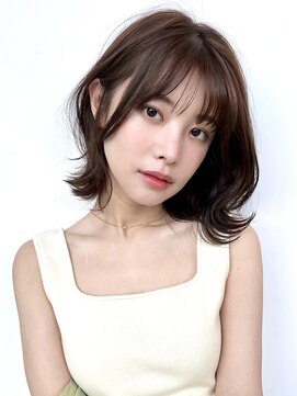 ロンド エスポワール 錦糸町(Lond espoir) 〇韓国前髪くびれ巻きヨシンモリピンクベージュシースルーバング