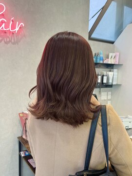 アジールヘア 赤羽駅南口店(agir hair) ピンクカシスブラウンイルミナカラー高発色暖色カラー艶感