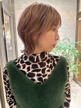 美容室 ビ フェスカ(B FESCA) ショートレイヤー#ショートウルフ#ピンク#40代#50代#白髪ぼかし