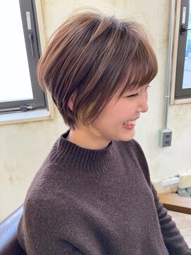 ジュール(Jule) 【Jule】お客様スナップ◇小顔ひし形ショート◇神戸30代