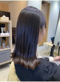 大人可愛い外ハネくびれミディ×透明感グレージュカラーリング