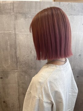 ローゼル(roselle) モーヴピンク切りっぱなしボブ