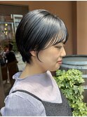 ブルーブラック/暗髪/トーンダウン/透明感カラー/艶髪