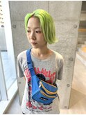 ボブ×ネオングリーン