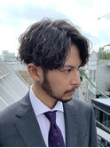 波巻きスパイラルパーマゆるウェーブメンズサーフカール渋谷原宿