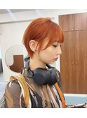 ショート×ケアブリーチ×オレンジ(代官山)