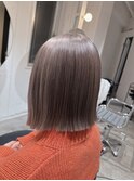 【mami】ニュアンスベージュ×切りっぱなしボブ