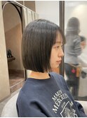 【kenta】縮毛矯正で切りっぱなしボブ