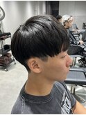 刈り上げツーブロショートマッシュ自然に馴染む曲がる縮毛矯正