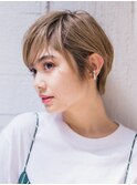 耳だしショート/ショコラアッシュ/ヘルシースタイル/シルキー