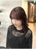 【qumu MARIKO】ニュアンスパーマ×ワインレッド