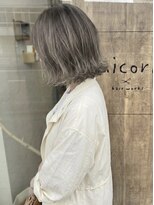 ニコリヘアワークス(nicori hair works)&nbsp;ボブ×ハイトーン×外ハネ2