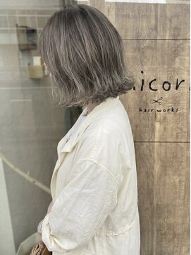ニコリヘアワークス(nicori hair works) ボブ×ハイトーン×外ハネ2