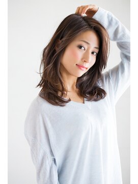 ラフ フロム ガーデン(Laf from GARDEN) 【加藤貴大】 30代40代に人気!斜めバング小顔フェザーロング