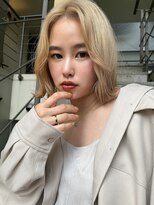 ロンドルーチェ 心斎橋(Lond luce)&nbsp;ダークアッシュ/ミディアムレイヤーカット［髪質改善/縮毛矯正］