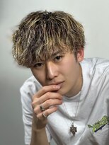 ヒロギンザ 上野店(HIRO GINZA)&nbsp;マッシュメッシュ束感ツーブロツイストスパイラルメンズパーマ