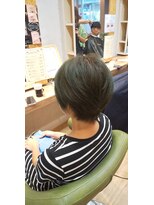 ブロッサム 東中野店 20代30代40代抜け感ショートレイヤーオリーブブラウン