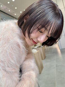 ミンクス渋谷スマートサロン(MINX shibuya smart salon) 切りっぱなしボブ エアリーロング 美髪 ピンクブラウン