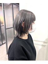 ヘッツ 仙台駅前店(HETTU)&nbsp;黒髪/グレーベージュ/レイヤーロング/前髪パーマ/仙台