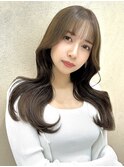 大人可愛い透明感うる艶レイヤーカットくびれロングレイヤー