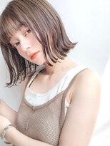 セイドット リー(Say. Ree)&nbsp;Say.切りっぱなしボブミルクティーアッシュぱっつん前髪表参道