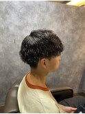 マッシュ×波巻きパーマ
