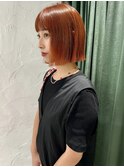 【心斎橋南船場hen】オレンジ切りっぱなしボブ